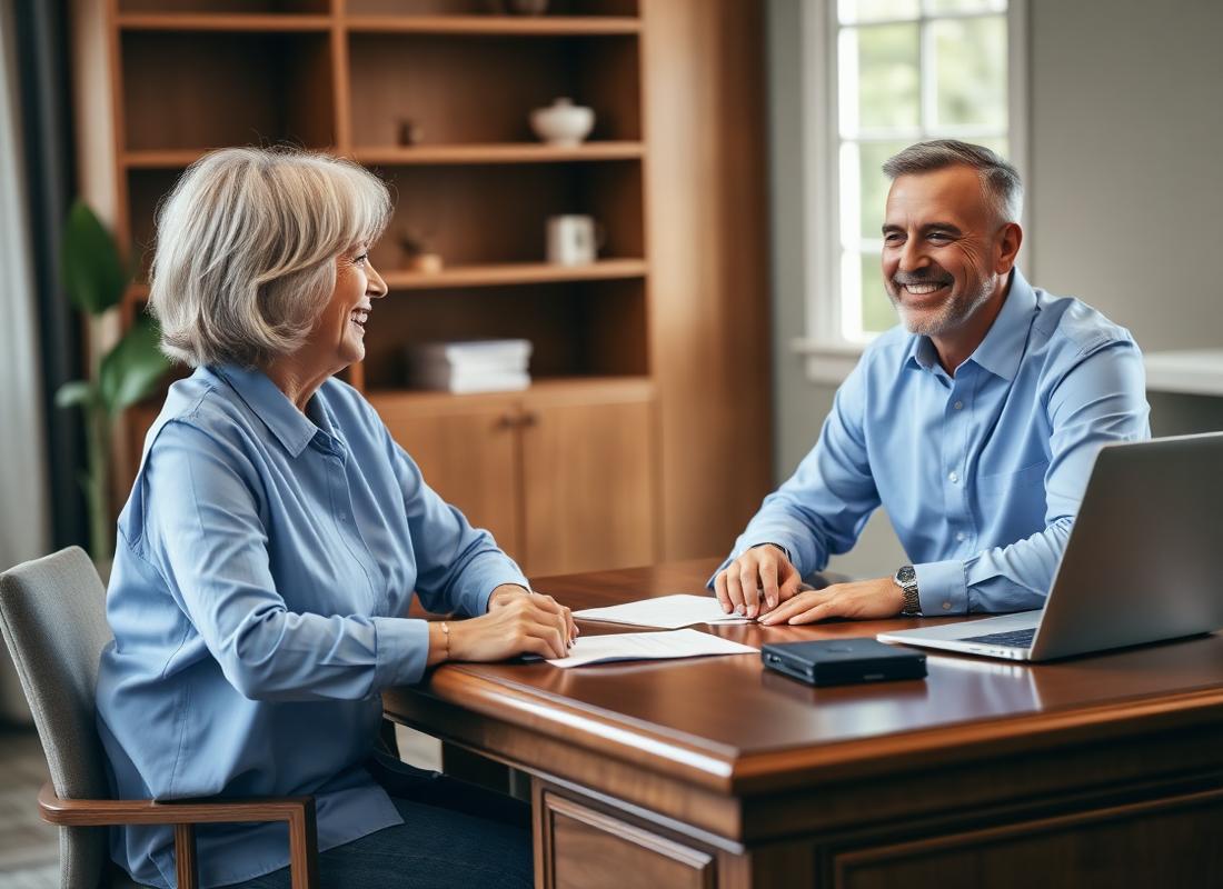 A Silverish member meeting with a trusted financial advisor